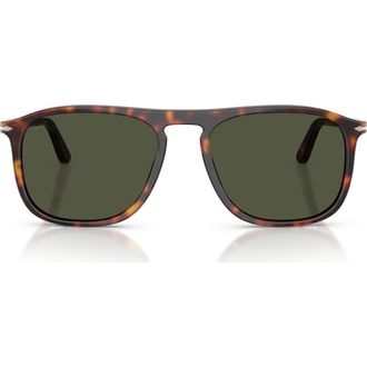 Persol 57mm Square Sunglasses in Havana /Green at Nordstrom