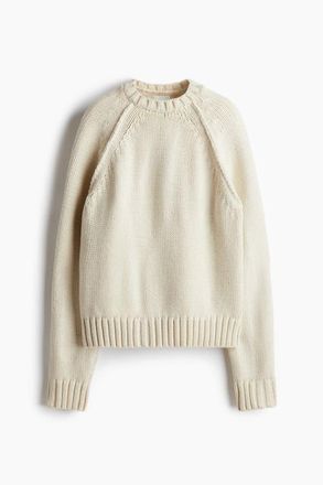 H&M Raglan-sleeved Jumper in Cream at Nordstrom, Size Xx-Large