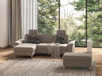 Sit&more Ecksofa »Padua L-Form« inklusive Sitztiefenverstellung, Armteilfunktion und Federkern