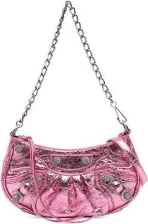 Balenciaga Pre-owned Motocross Le Cagole Crossbody Bag - Dames - Vintage Schoudertas - Roze - ONE Size - Leer - Vintage
