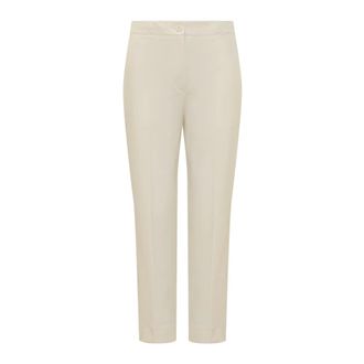 Semicouture Cropped Trousers, female, Beige, Size: 2XS Cropped Trousers