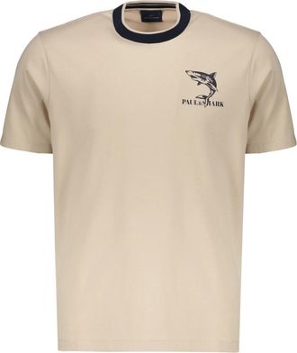 Paul & Shark T-shirt met ronde hals - Heren - T-shirts - Beige - 2XL - Katoen - Tops