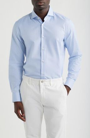 BOSS Hank Slim Fit Light Blue Cotton Dress Shirt in Light/Pastel Blue at Nordstrom, Size 15.5