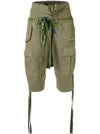 R13 Slim-fit shorts - Groen