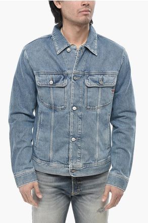 Diesel Denim Jacket D-BARCY with Logo Buttons size Xxl