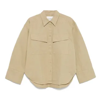 Closed Dames, Blouses & Shirts, Beige, Maat: XS Katoen