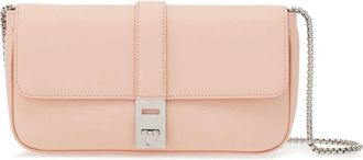 Ferragamo small Gancini-detail crossbody bag - women - CALFSKIN/Fabric/CALFSKIN - One Size - Pink