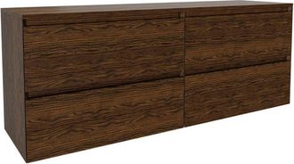 Saniclass Holz Pure Badkamermeubelset - 160x45x60cm - 4 lades - topblad - Walnut pure