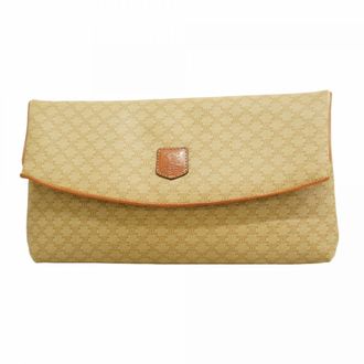 Celine Beige Brown Pvc Clutch Bag (Pre-Owned)