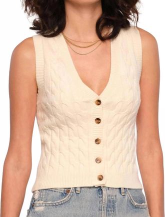 Heartloom Camille Sweater Vest In Ivory
