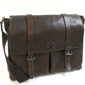 Dolce & Gabbana Dark Brown Leather Shoulder Bag (Pre-Owned)