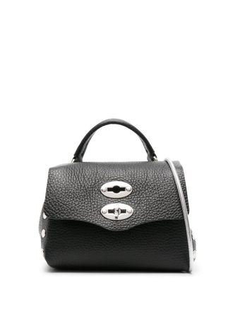 Zanellato Shopper met studs en handvat - Zwart