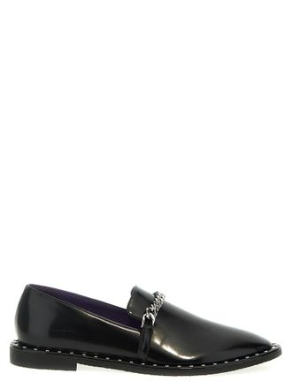 Stella McCartney: Black Leather Slip-On Shoes now up to −80