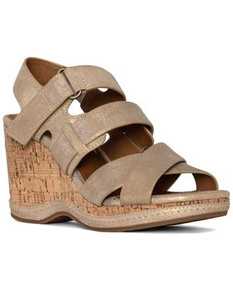 Donald J Pliner Fablle Leather Wedge Sandal