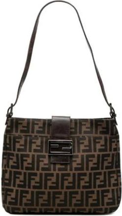 Fendi Pre-owned Shoulder Bags, female, Brown, Size: ONE SIZE Pre-owned Zucca Shoulder Bag