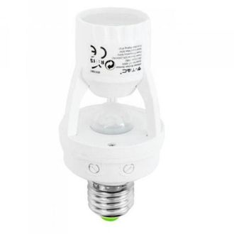 Trade Shop Trade Shop - Portalampada Adattatore Con Sensor De Crepuscolare Movimiento E27 V-tac Vt-8005
