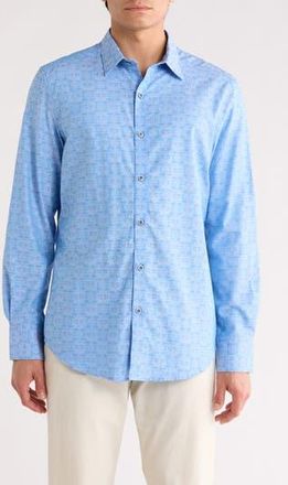 Robert Graham Ornate Cotton Dress Shirt in Light Blue at Nordstrom Rack, Size Xxx-Large
