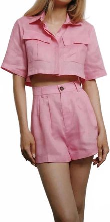 Parentezi Michelle High Waist Short In Pink