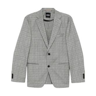 HUGO BOSS Jassen, Heren, Grijs, L, Wol, Huge Blazer