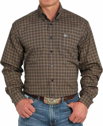 Cinch Long Sleeve Button-Down Shirt In Black