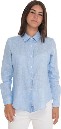 Vincenzo De Lauziers Camicia in lino Azzurro Vincenzo De Lauziers Donna