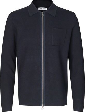 Sams&oslash;e & Sams&oslash;e Sky Captain Zip Fine-Knit Viscose Cardigan