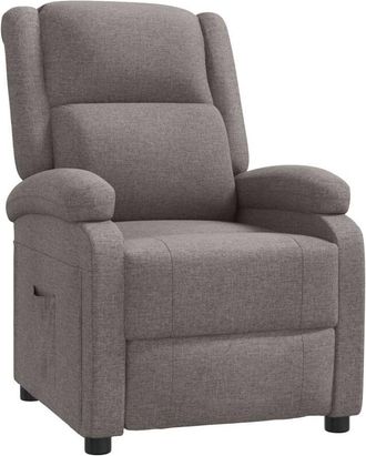 vidaXL Sill&oacute;n Reclinable De Tela Gris Taupe Vidaxl