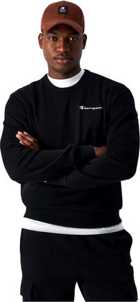 Champion Zwart Geborduurd Logo Crewneck Sweatshirt - Heren - Sweatshirts - Zwart - M - Hoodies & sweatvesten