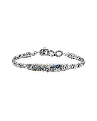 Samuel B. 18K & Silver 0.32 Ct. Tw. Blue Topaz Tulang Naga Bracelet