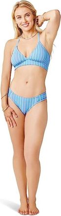 Carve Designs Dahlia Top Womens Blue Radiant Stripe Stretch Swimwear DDR 79