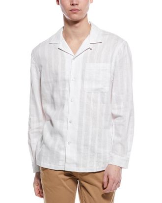 7 For All Mankind Linen-Blend Camp Shirt