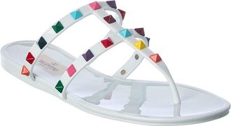 Valentino Rockstud Caged Rubber Sandal