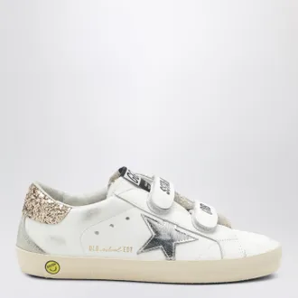 Golden Goose Sneakers Old School bianca con stella glitter