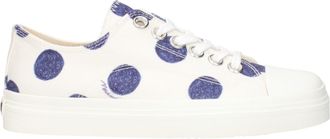 Moschino White Fabric Low Top Womens Sneakers