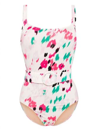 Evarae Womens Cassandra Onepiece Belted Swimsuit In Fleur