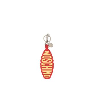 Moschino Keyrings, female, Red, Size: ONE SIZE Logo Sport Portachiavi