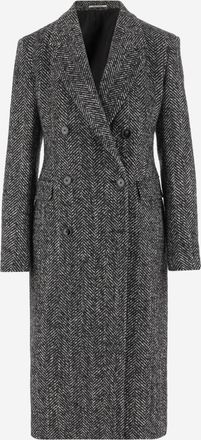 Tagliatore Black Double-Breasted Coat