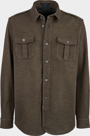 Sease Mens Felpa Generale Prince of Wales Overshirt