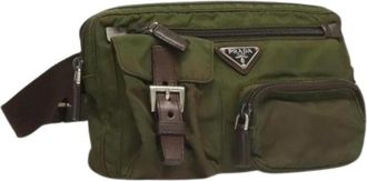 Prada Pre-owned Nylon crossbody-bags - - Pre-owned - Donna - Verde - ONE SIZE