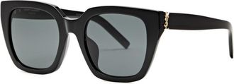 Saint Laurent Oversized Square-frame Designer Sunglasses - Black - One Size