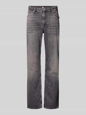 Tommy Jeans Straight Fit Jeans aus Baumwoll-Mix in Mittelgrau, Gr&ouml;&szlig;e 34/34