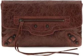 Balenciaga Le City Clutch - Dames - Tassen - Bruin - Maat: ONE Size Katoen