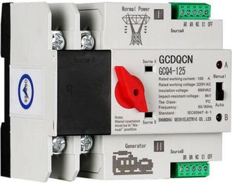 OEM Interruptor De Transferencia Autom&aacute;tico 2p 100a - Tensi&oacute;n 230v - Capacidad De Ruptura 6ka - Montaje En Riel - Vida &Uacute;til 10.000 Ciclos - 2p100a