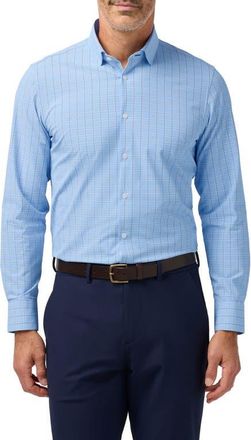 Mizzen+Main Leeward Trim Fit Skyline Hampton Plaid Button-Up Shirt in Skyline Blue Hampton Plaid at Nordstrom, Size X-Large