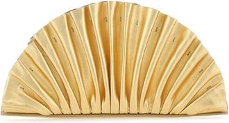 Cult Gaia Gold Leather Mini Nala Clutch