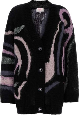 Emilio Pucci Emilio Pucci Embroidered Mohair Blend Oversize Cardigan