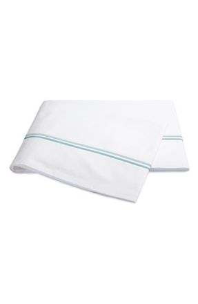 Matouk Essex Flat Sheet in Lagoon at Nordstrom, Size Full