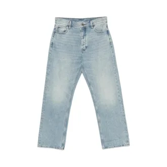 Fear of God Straight Jeans, male, Blue, Size: W31 Jeans Fear Of God Essentials