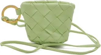 Bottega Veneta Intrecciato Lime Green Leather Coin Purse/Coin Case (Pre-Owned)