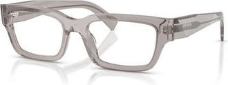 Prada 54mm Rectangle optical glasses in Grey at Nordstrom